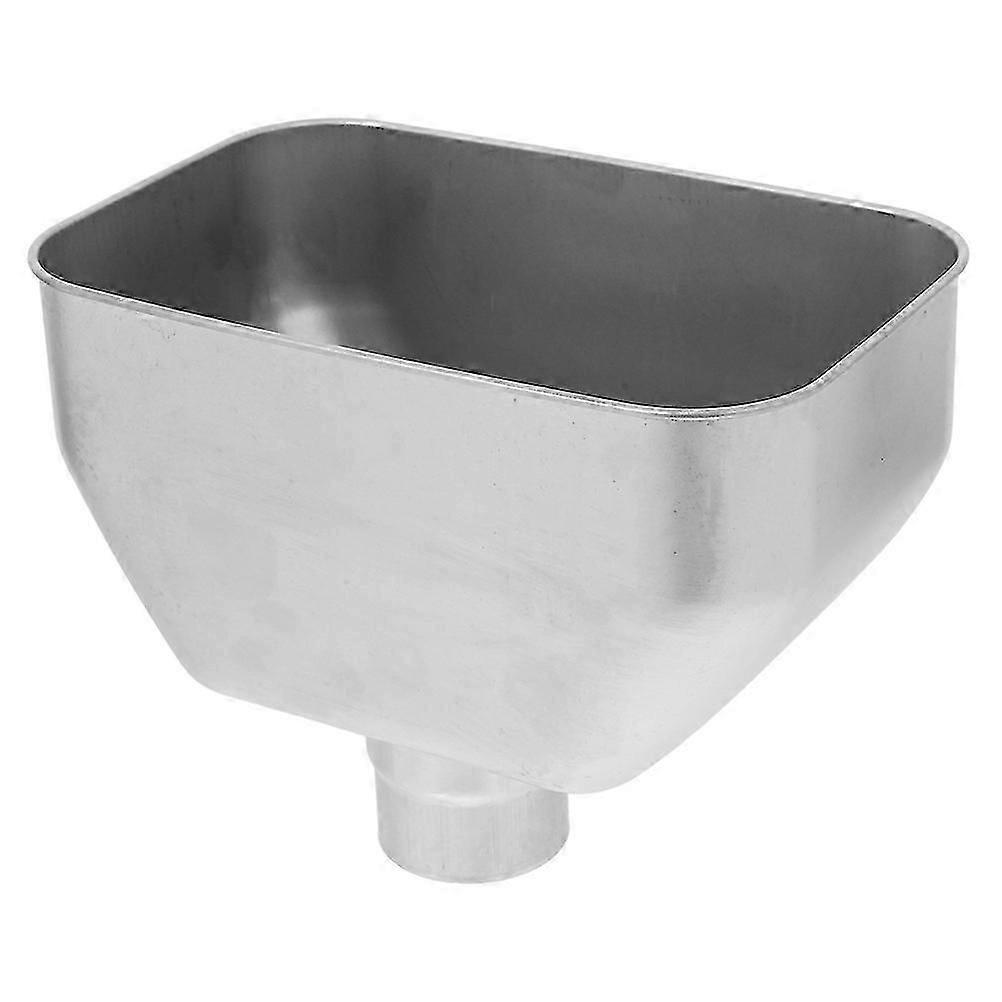 Rain Gutter Accessory Downspout Diverter Funnel Silver For Water Diversion Sleek Design Efficient Rainwater Collection 1Set