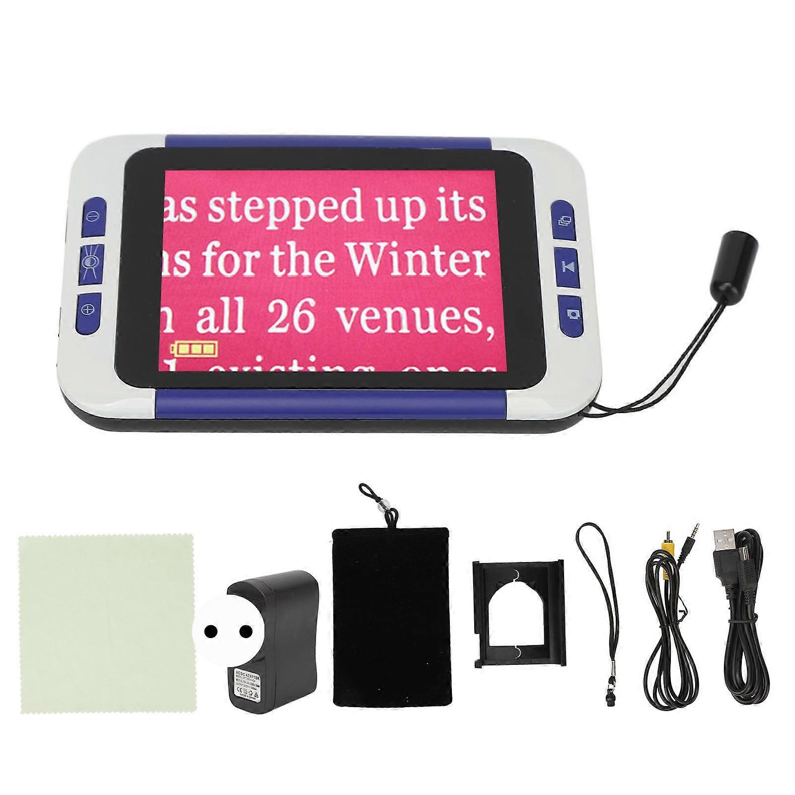Handheld Video Digital Magnifier 26 Color Modes Electronic Reading Aids for Far Near View 248X 110240V EU Plug
