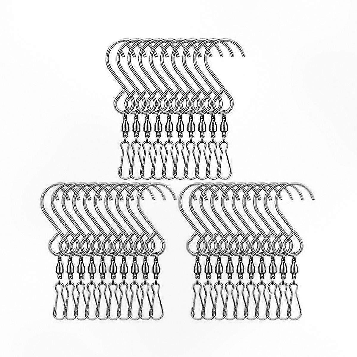 30-Pack Durable Clips for Wind Spinners, Chimes, Crystal Twisters, and Party Decor Items