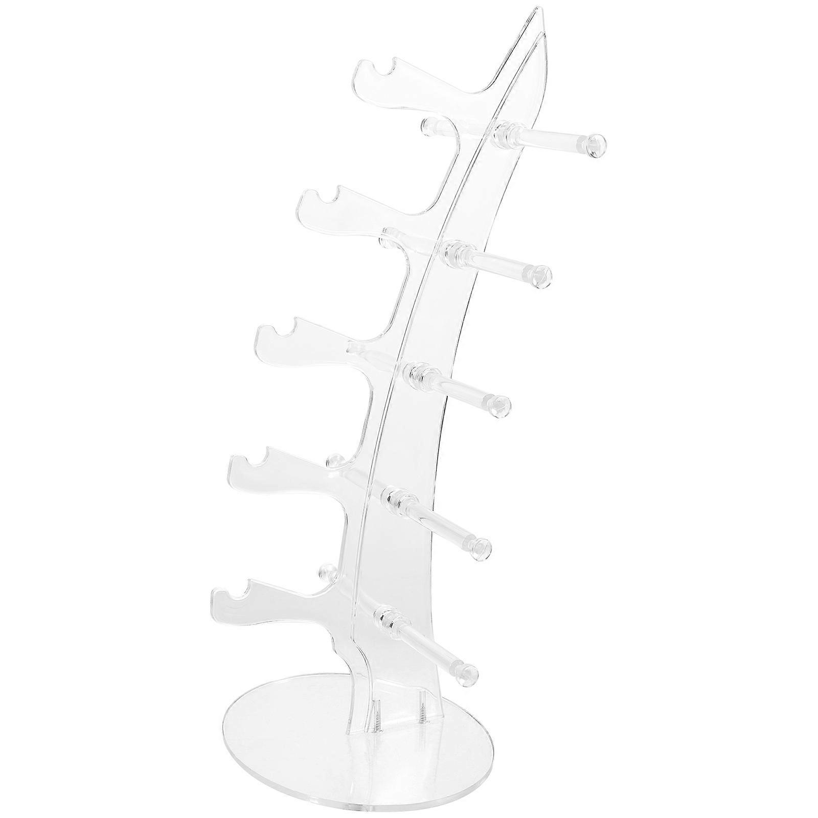 Glasses Holder Rack for Storage Made of Acrylic with 2Pcs Transparent Stands