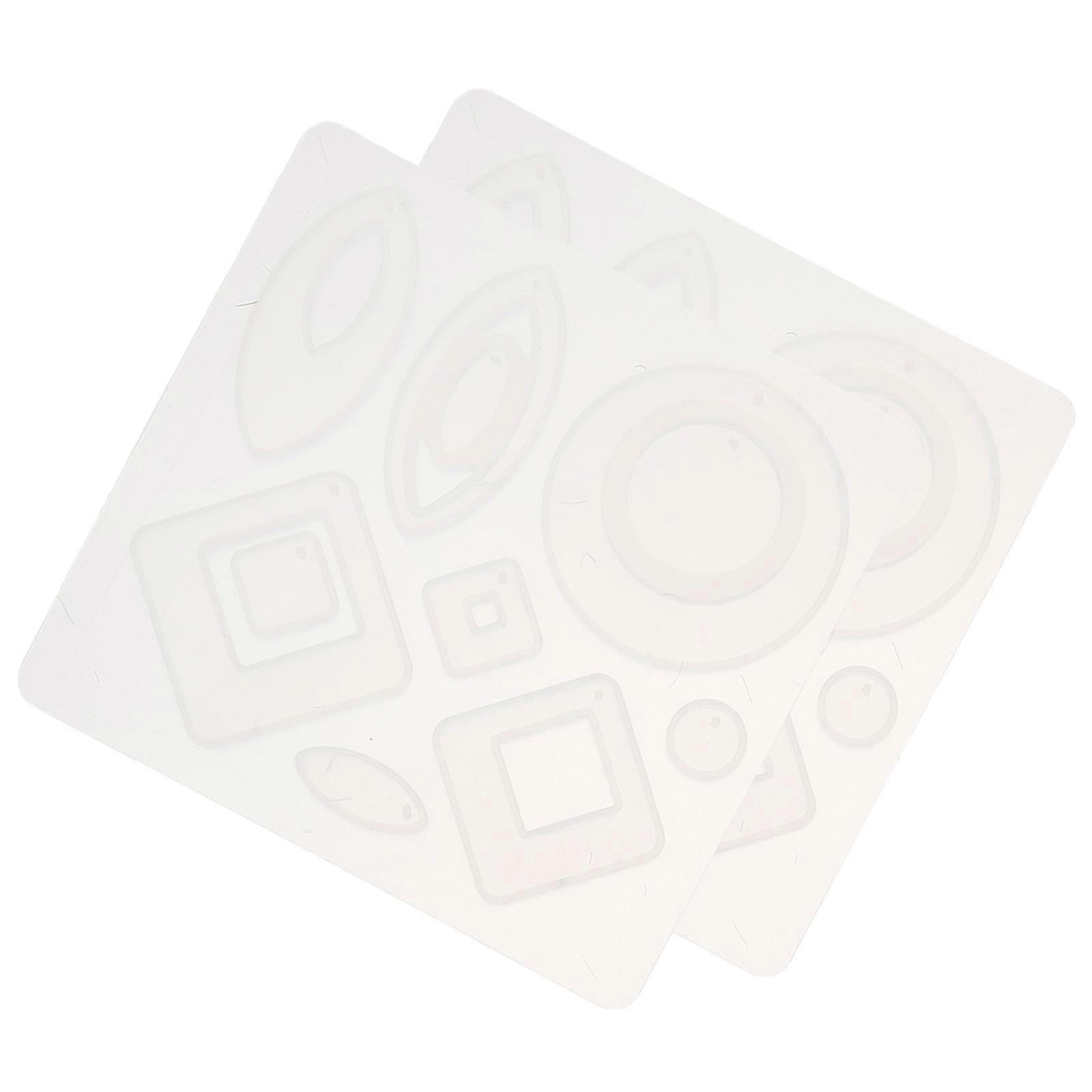 Pendant Casting Mold Silicone for DIY Use 4Pcs White Silicone Molds