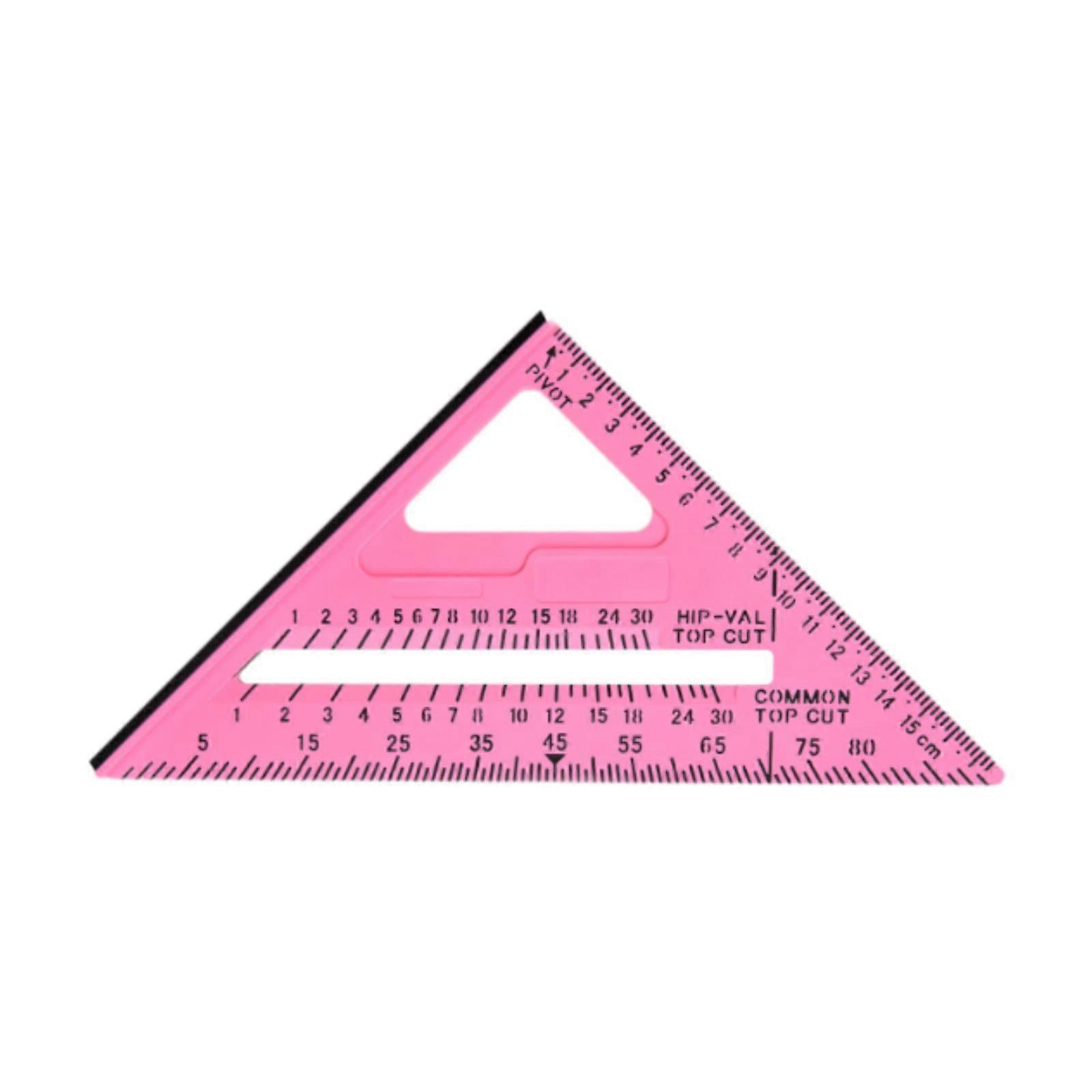Carpentry Triangle Ruler Woodwork for Remodeling Projects Building Machinist Pink