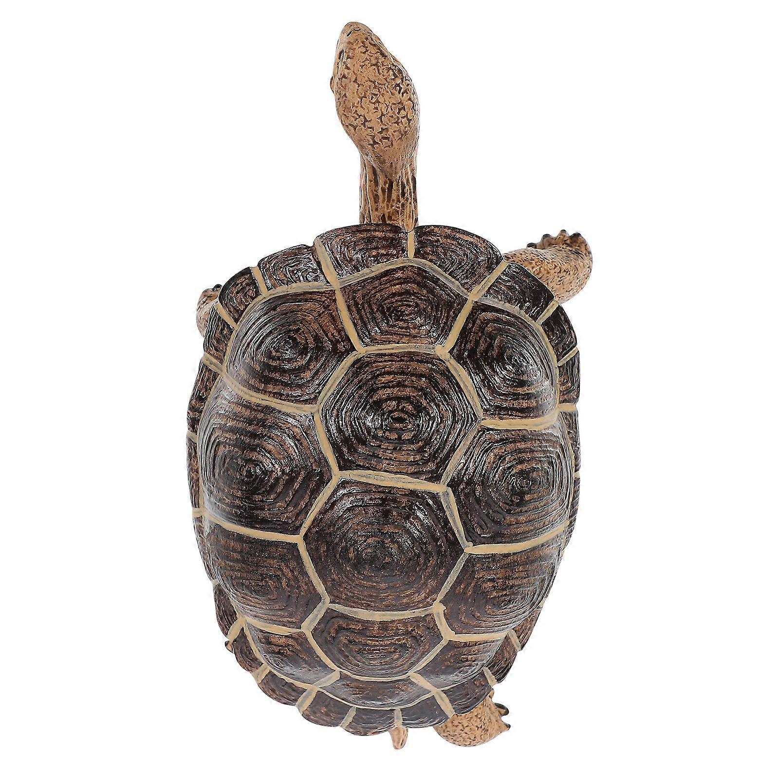Brown Artificial Tortoise Model for Decor Simulation Sculpture