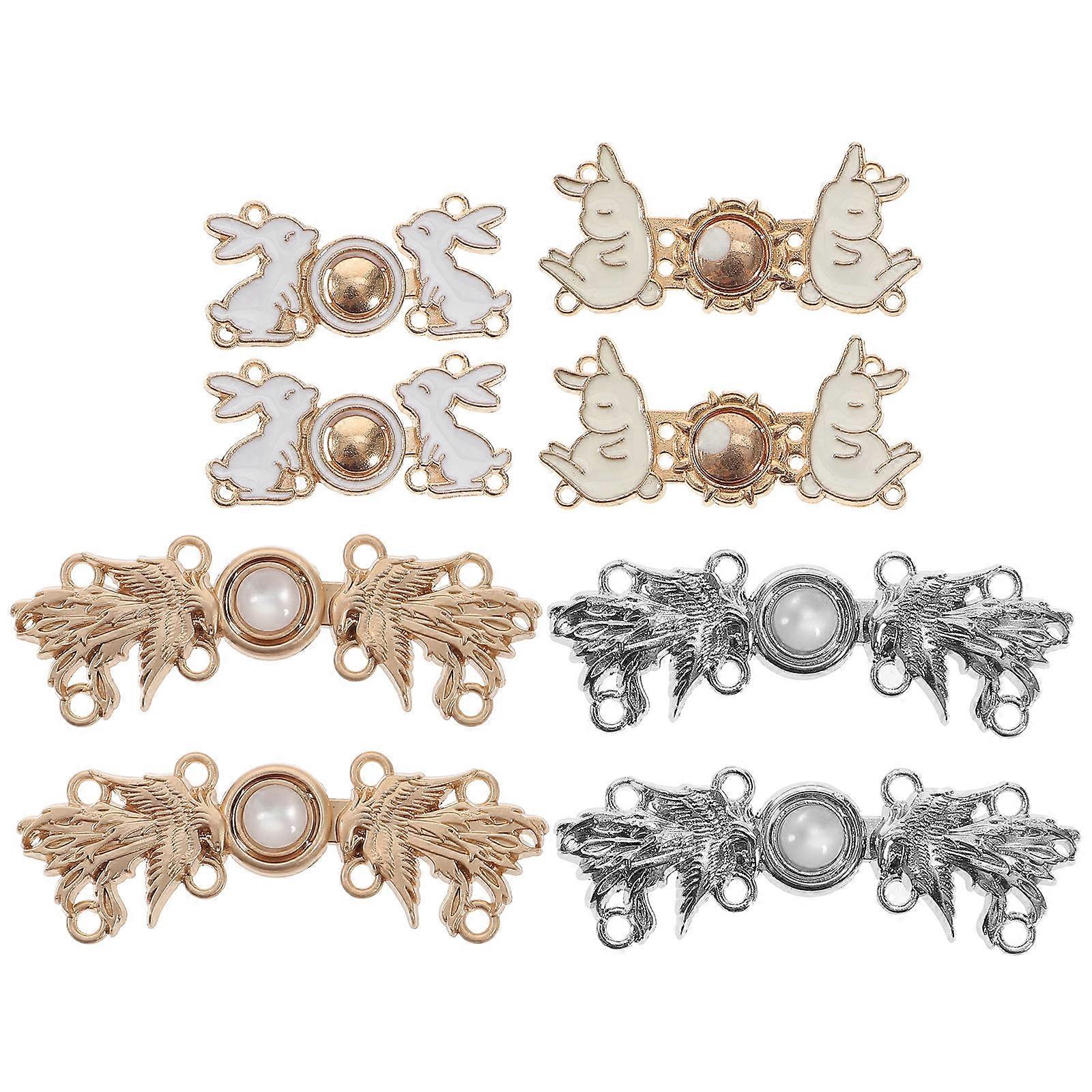 Jeans Buttons Adjustable Pant Waist Tightener for Clothes 8Pcs Alloy