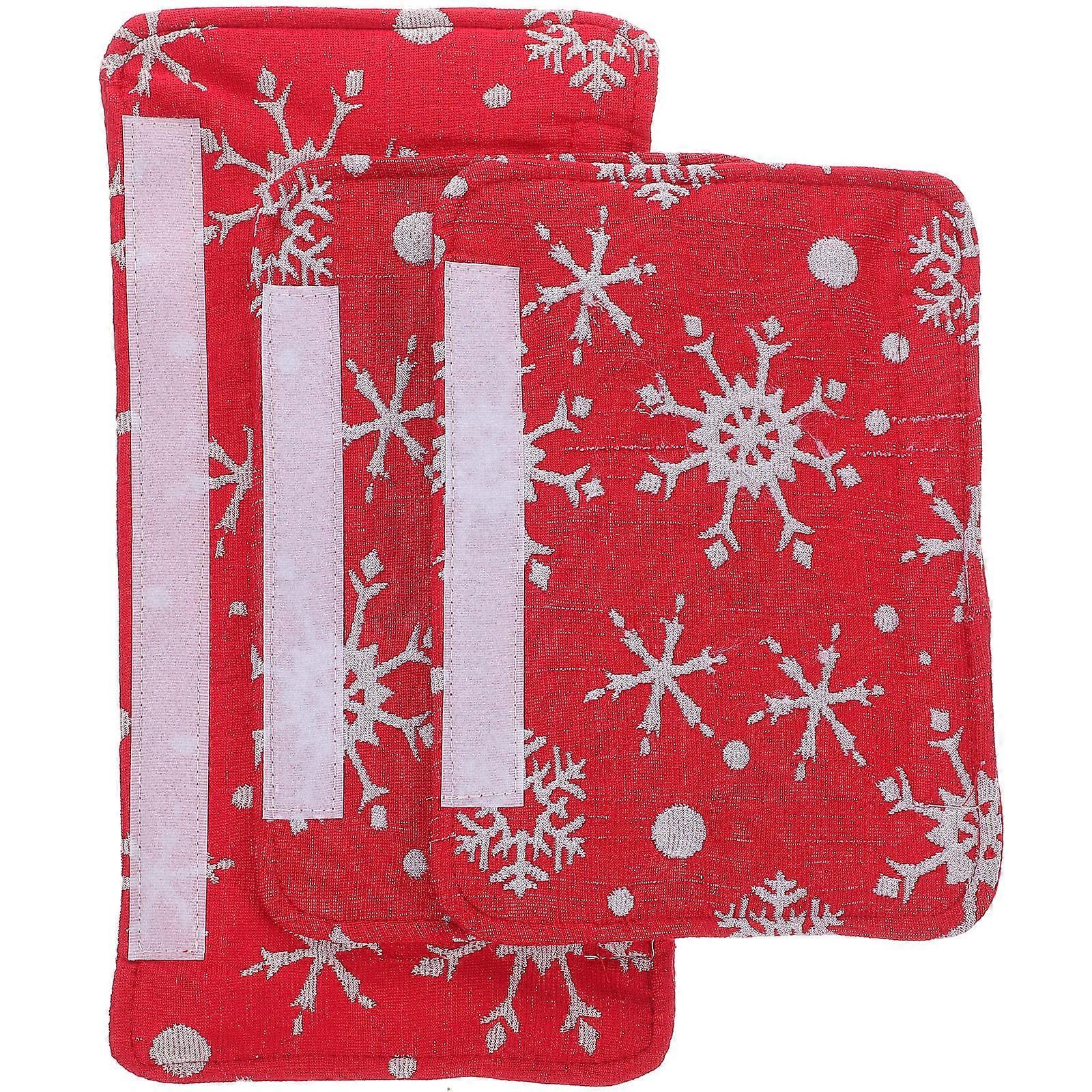 Appliance Handle Covers Snowflake Decoration for Protection 3Sets