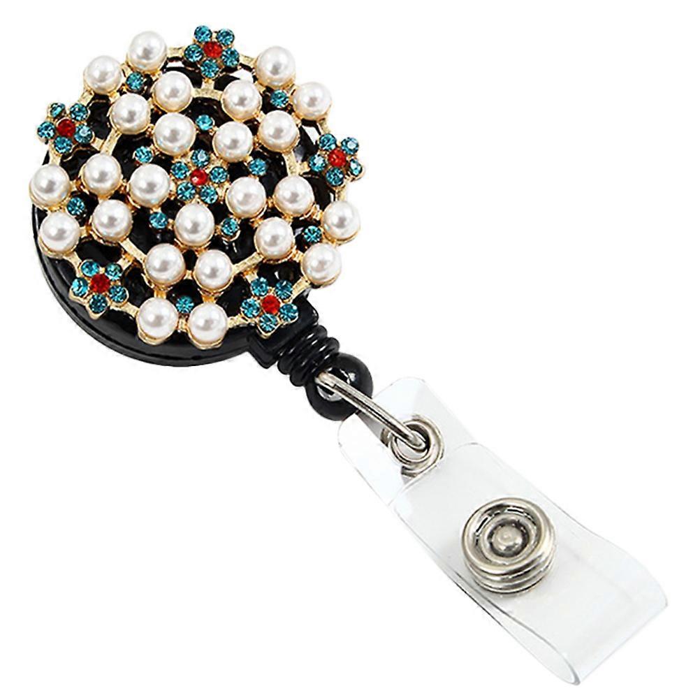 Pearl Design Badge Holder for Fixing 1Pcs Practical Alloy Nurse Badge Clip Accessory