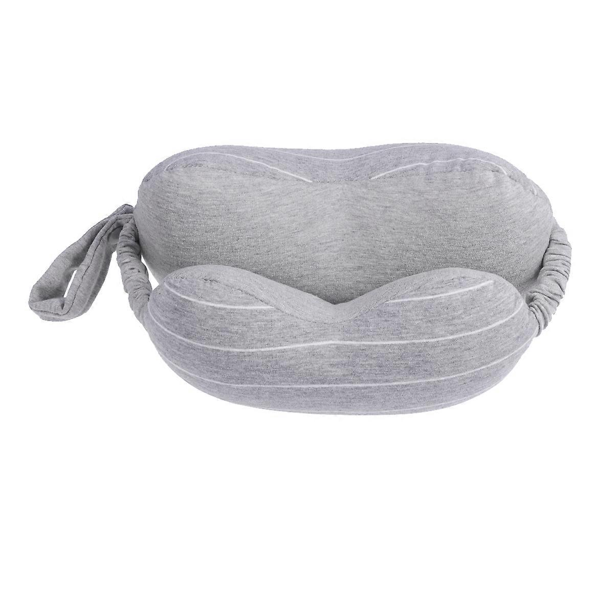 Light Grey 2-in-1 Eye Mask Pillow for Relaxing Use 2Pcs Travel Pillow