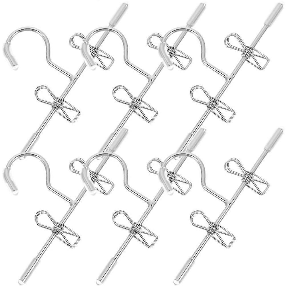 18 Pcs Mini Clothing Hangers For Dolls Designed For Kids Playtime With Simple Silver Shape To Keep Clothes Neat