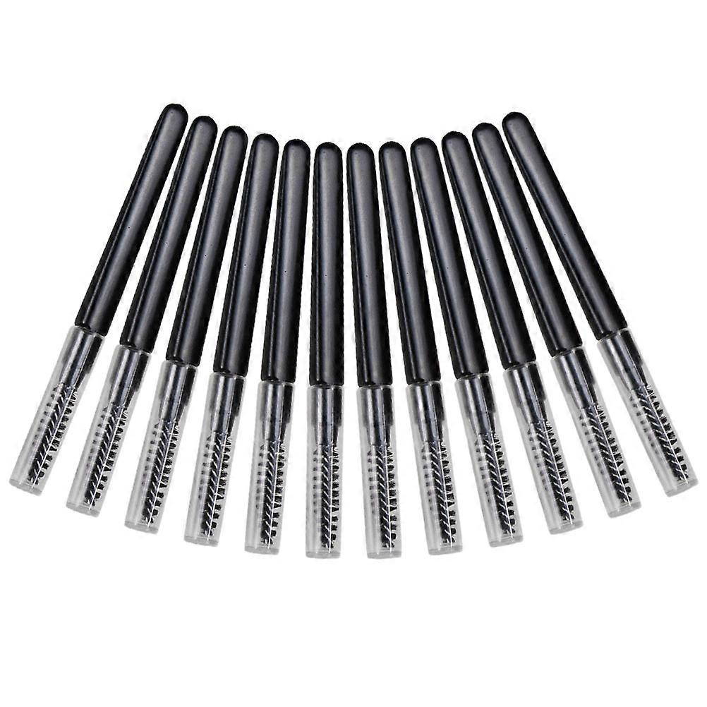 20Pcs Eyelash Brush Portable Eyebrow Applicator Daily Use Black Nylon Functionality Separating Lashes
