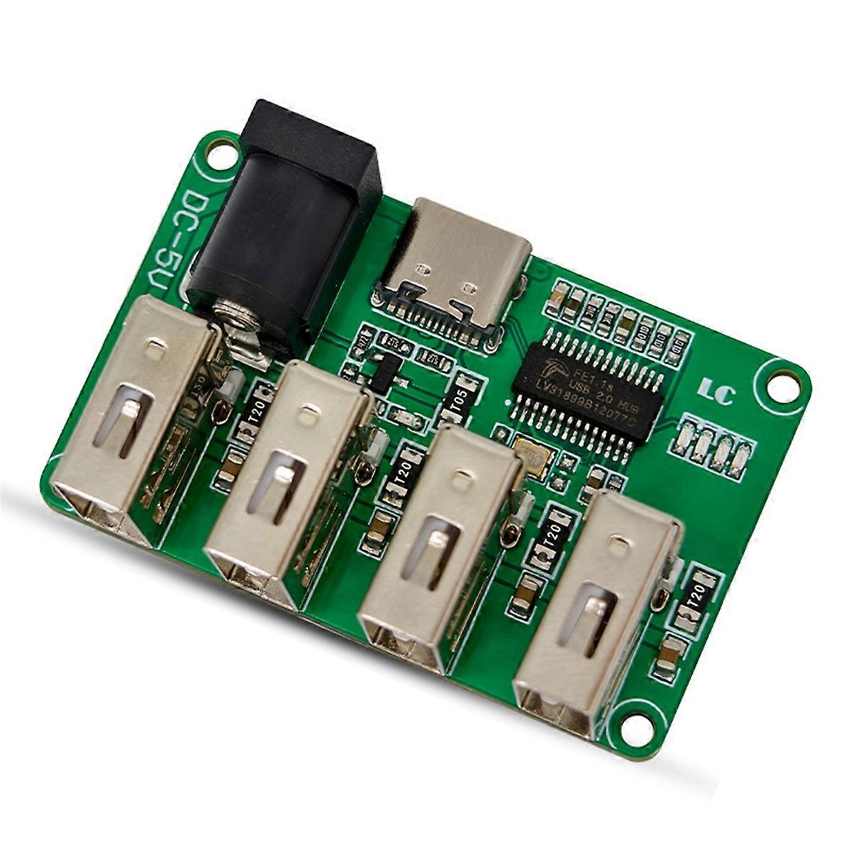 USB2.0 HUB Module 1 to 4 Hub Module 480Mbps TYPE-C Input HUB Expansion Board for Keyboard Mouse