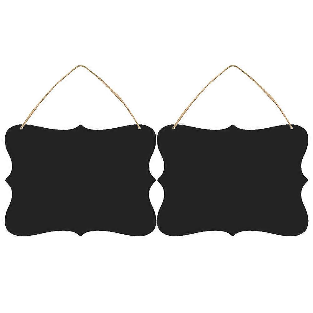 Chalkboard Sign 2Pcs Rectangular Hanging Chalkboard For Wall Decor 23x17cm Message Writing Notice Board