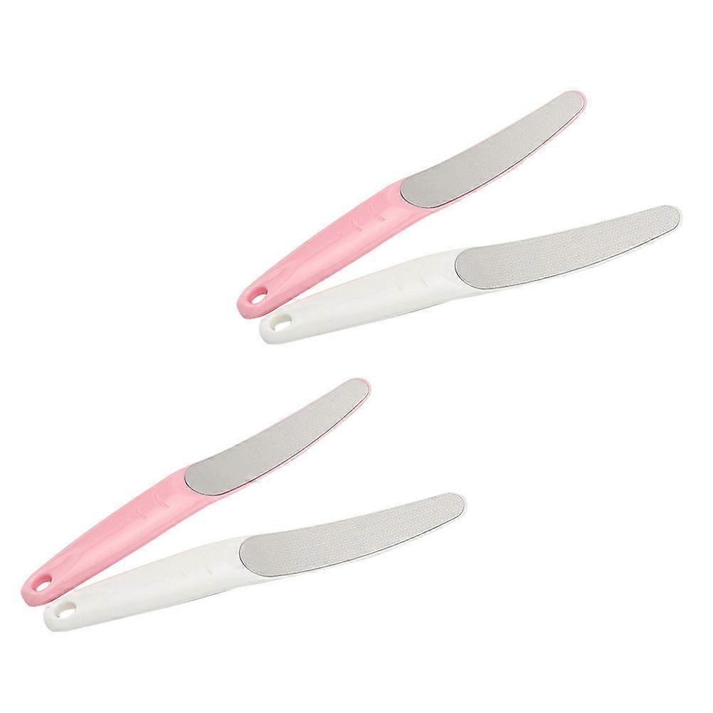 Nail Tools For Manicure 4Pcs Stainless Steel Nail Files Home Use Assorted Color Easy To Store