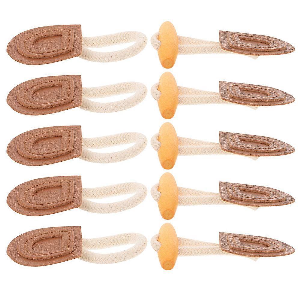 Horn Button for Coat Jacket Sew-on Toggles Closure 20Pairs Set