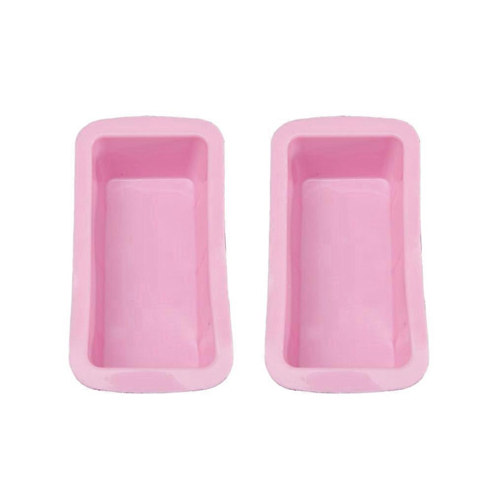 Bread Mould Rectangular Silicone Baking Mold for Kitchen Use 4Pcs Pink Set