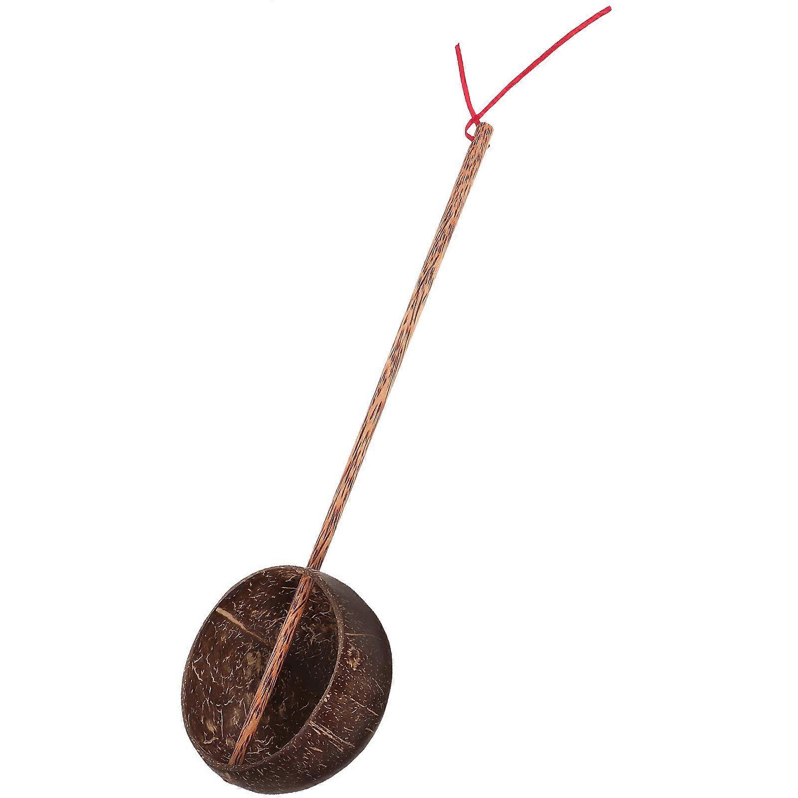 Coconut Shell Bathing Ladle Long Handle Utensil For Family Use 1Pcs