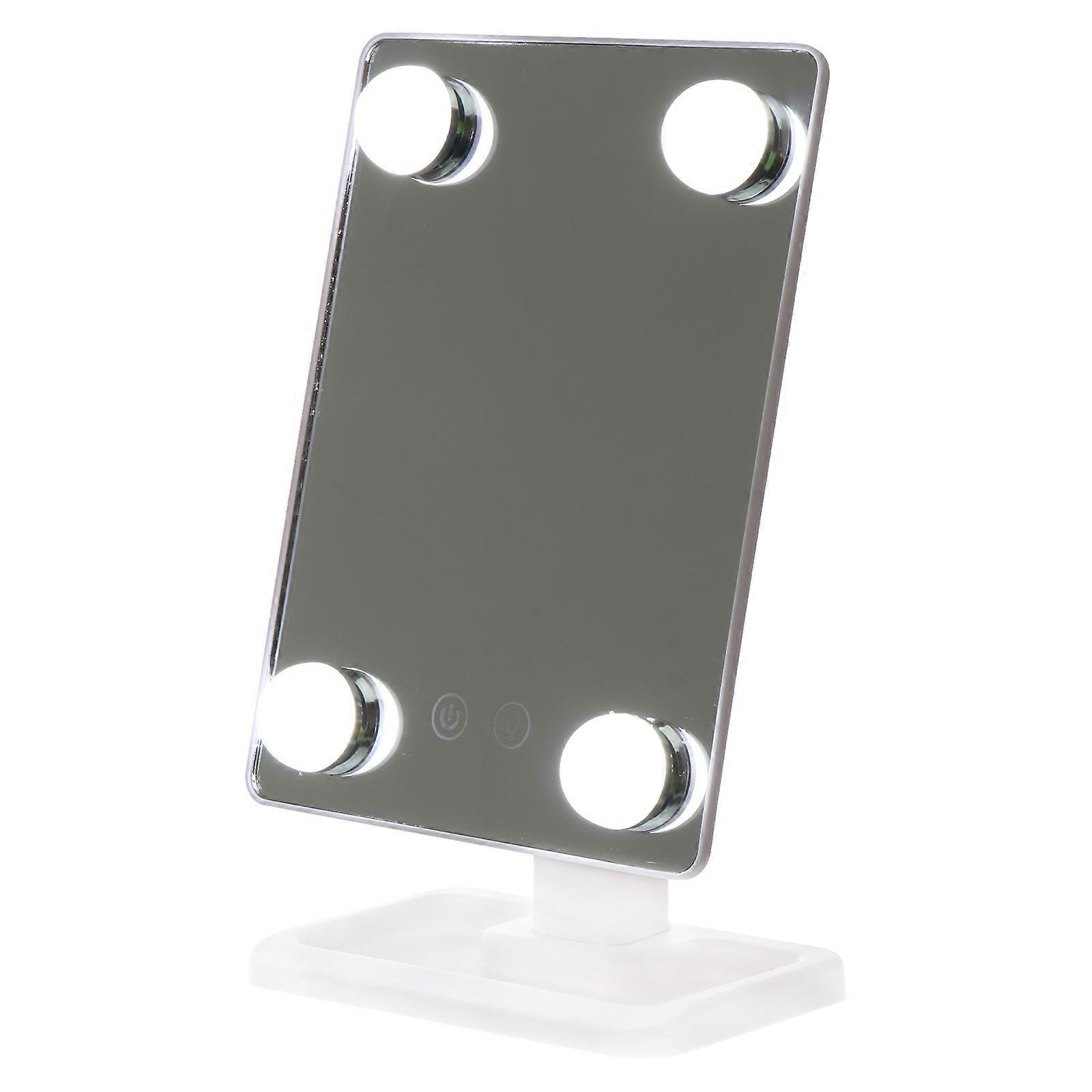 Desktop Vanity Mirror LED Makeup with Swivel Function for Women 2Pcs