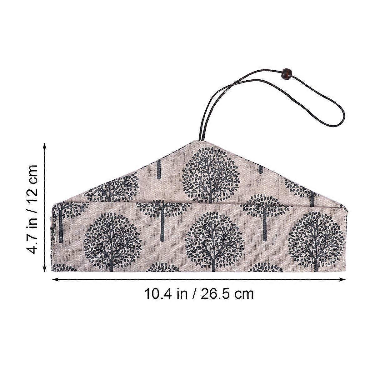 Folding Design Portable Tableware Bags 2Pcs For Camping Picnic Rectangular Multi Color