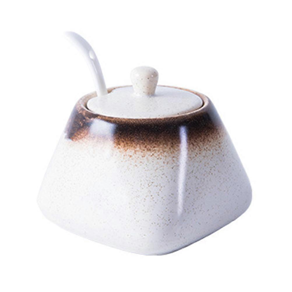 Ceramic Spice Jar White Pepper Pot for Storage 3Pcs Practical Condiment Jar