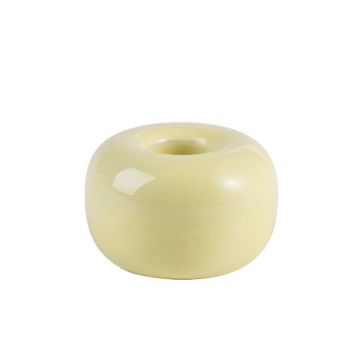 6Pcs Ceramic Toothbrush Holder Stand Light Yellow for Bathroom Countertop