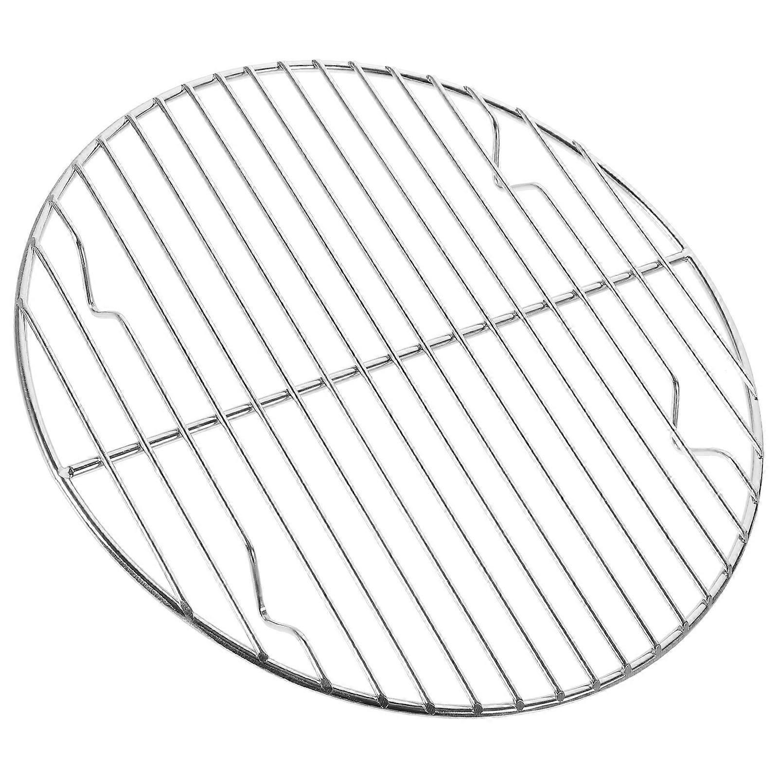 Silver Round Grill Mesh for Pizza Rack Use Stainless Steel