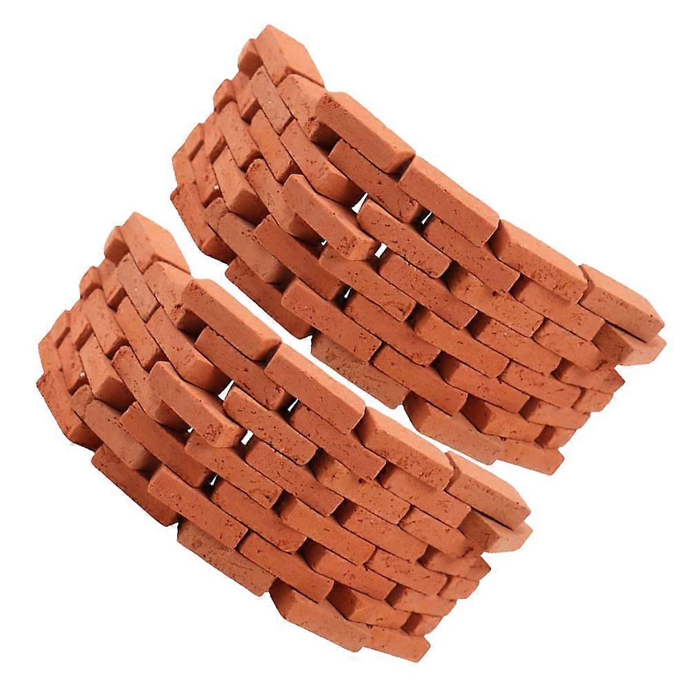 Miniature Red Brick Mini Bricks for Model Building Architectural Displays 1.70X0.80X0.45CM 1:16 Scale 250Pcs