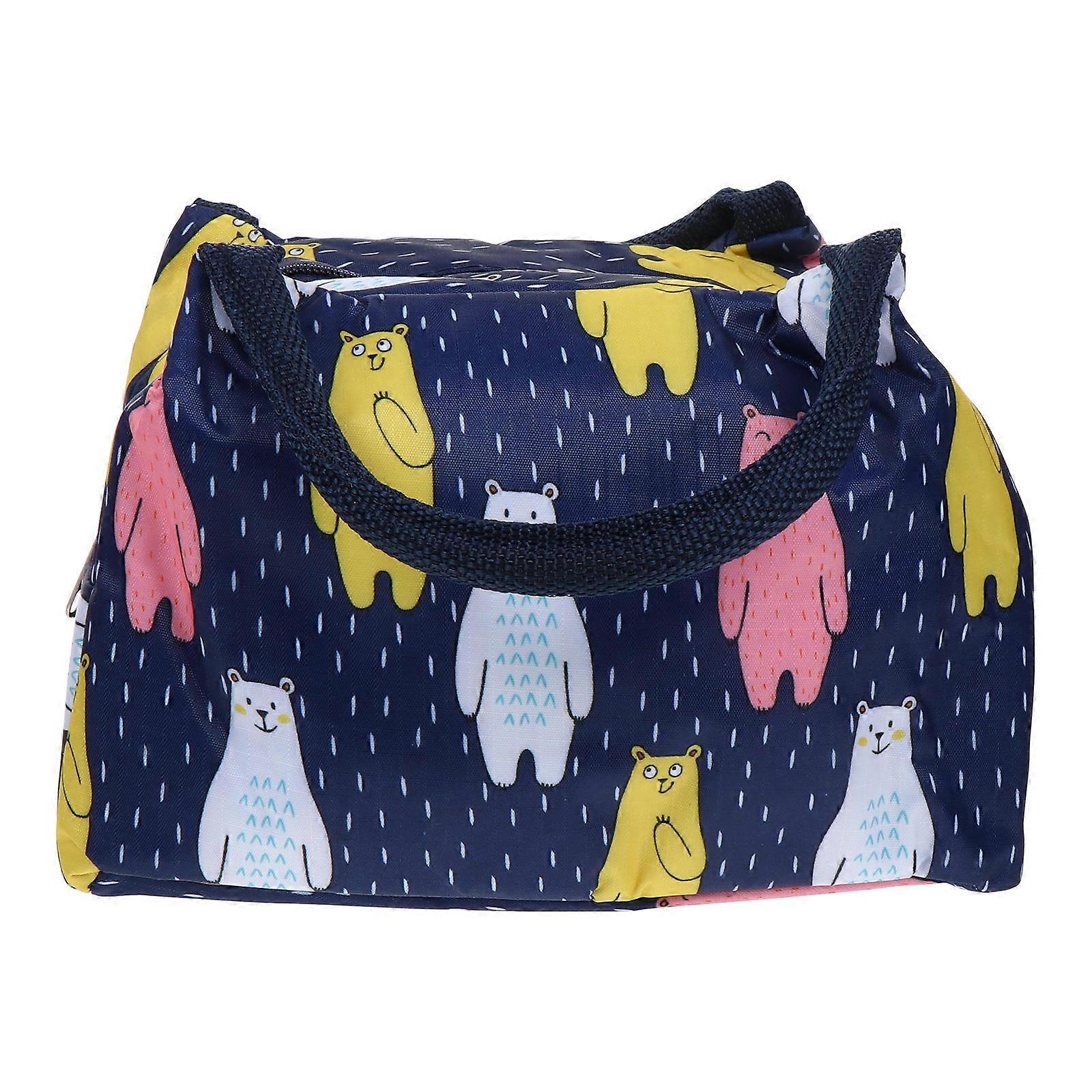 Thermal Insulated Lunch Bag Portable for 2Pcs Bento Box Tote