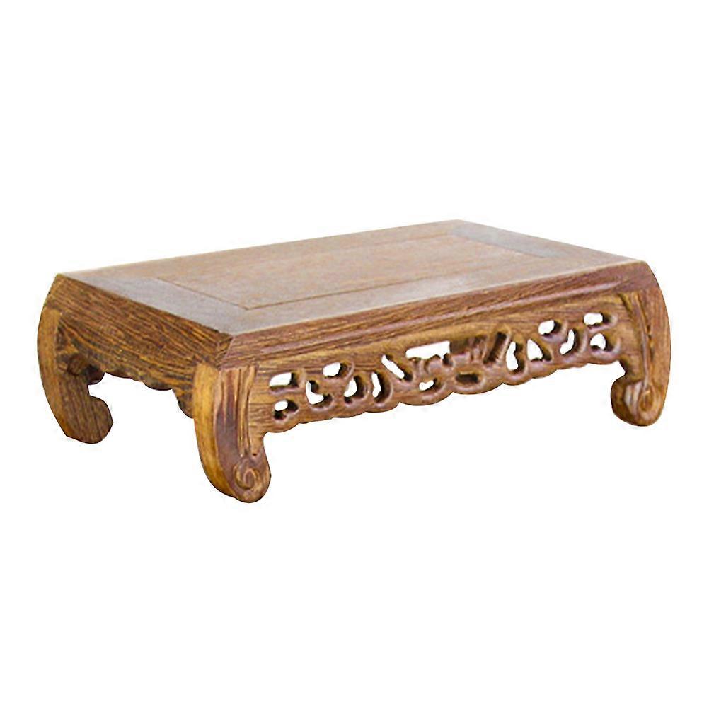 Oriental Wooden Pedestal For Aquariums And Decorative Items In 18X8.5X5CM Size With Natural Texture And Versatile Use 4Pcs