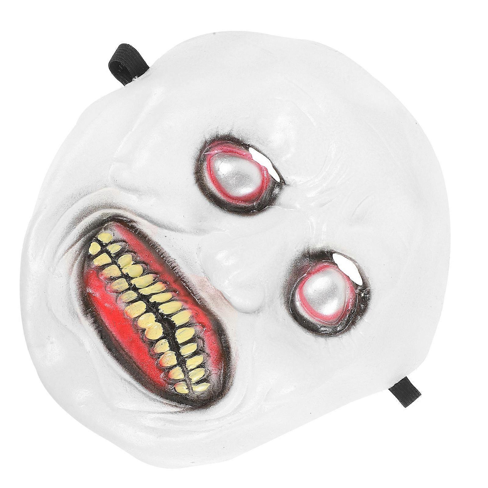 Halloween Creepy Mask Scary Mask for Mischief 5Pcs White Rubber Pack