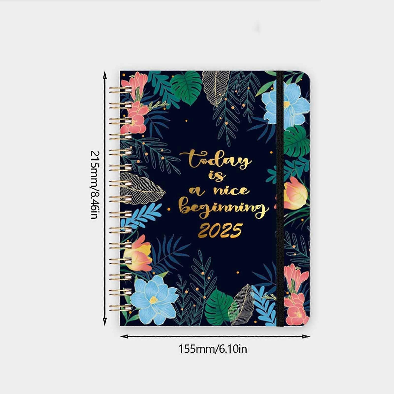2025 Daily Planner Notebook 2025 Schedule Plan A5 Coil Weekly Journal English Notebook Notebook
