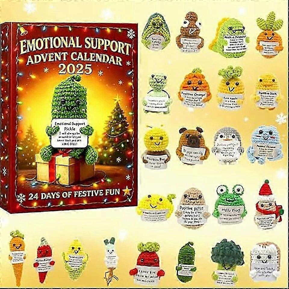 Emotional Support Advent Calendar 2025, 25 Days Christmas Advent Calendar AZZ36