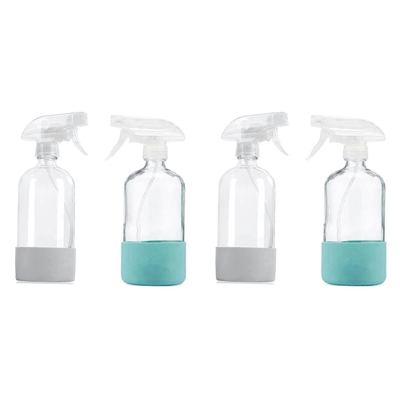 Glass Bottles with Silicone Sleeve, for Cleaning Solutions