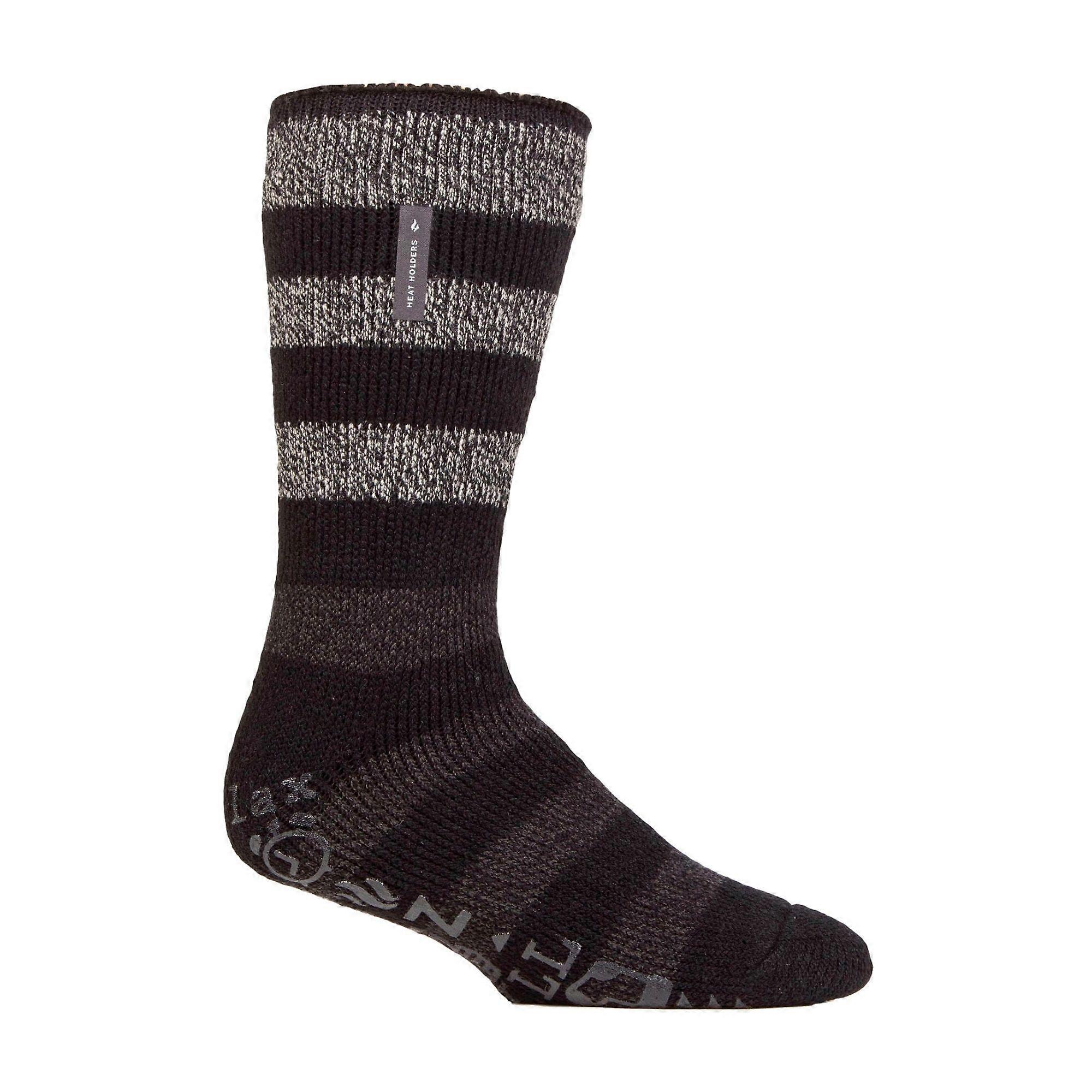 Heat Holders - Mens Bed Socks with Non Slip Grips Socks