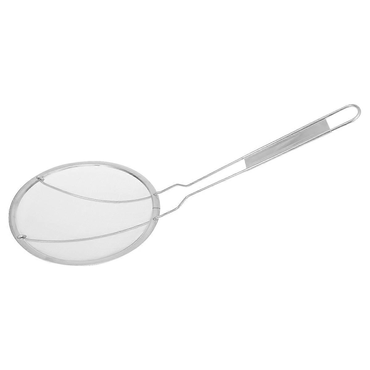 Silver Stainless Steel Skimmer Ladle for Cooking Use 2Pcs Set