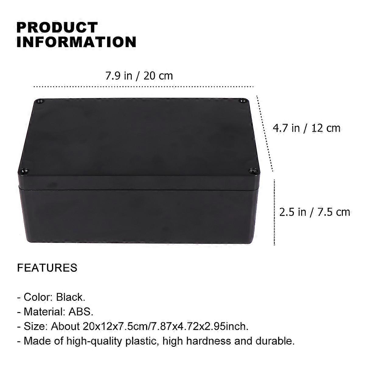 Plastic for Outdoor Use Black 5Pcs Waterproof Electronic Enclosure