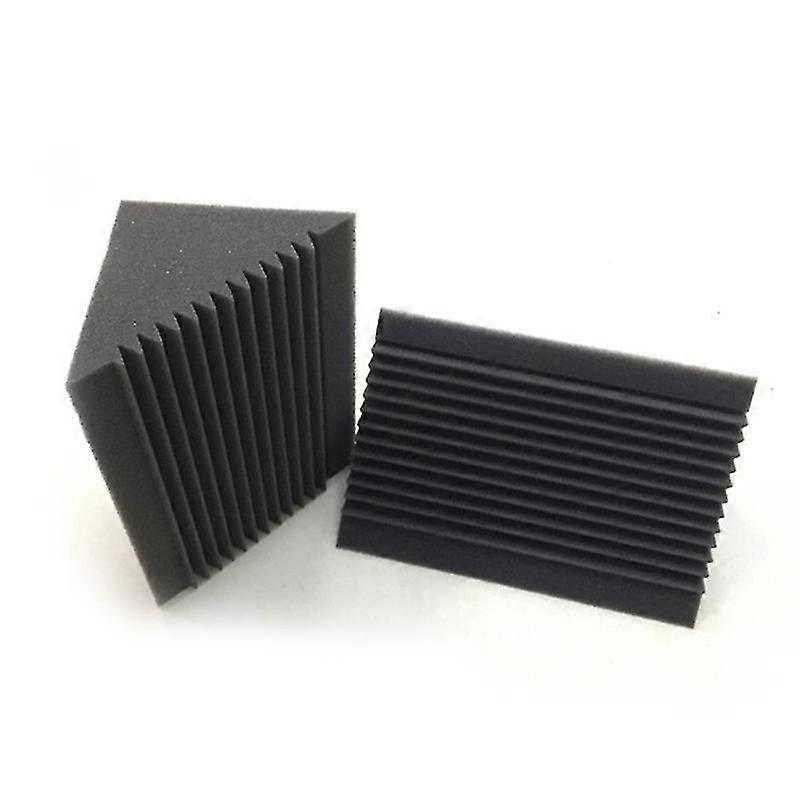 6 قطع رغوة صوتية فحم / أسود باس فخ امتصاص الصوت استوديو عازل للصوت ركن الجدار