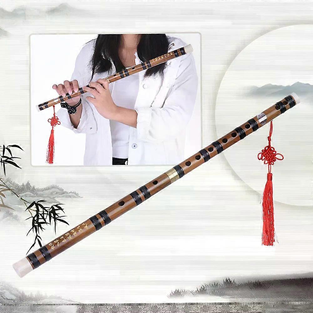 Pluggable Handmade Bitter Bamboo Flute/Dizi Traditional Chinese Musical Woodwind Instrument in E Key for Beginner Study Level
