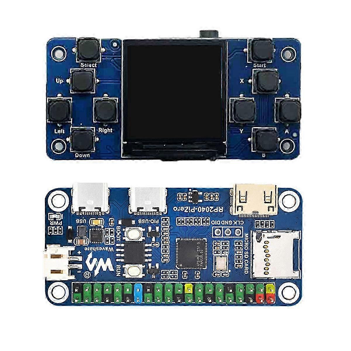 RP2040-PiZero Board with 1.3inch Game Console Expansion Board Module for 240 X 240 with Buzzer and