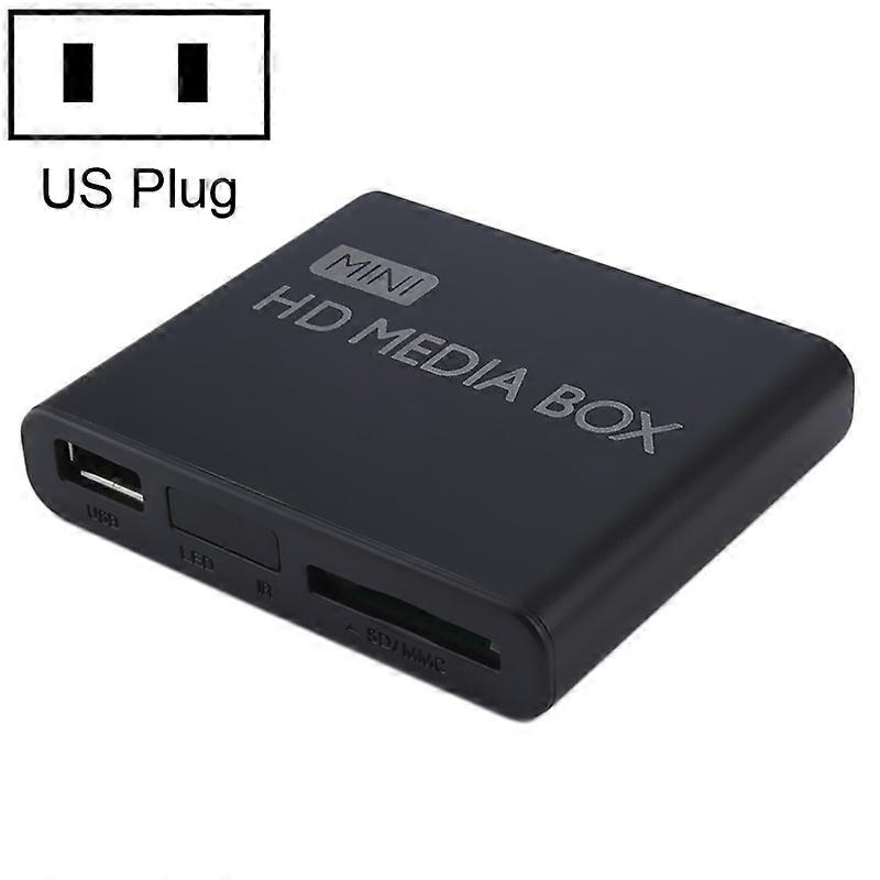 X9 Mini HD HDD Multimedia Player 4K Video Loop USB External Media Player AD Player(US Plug)