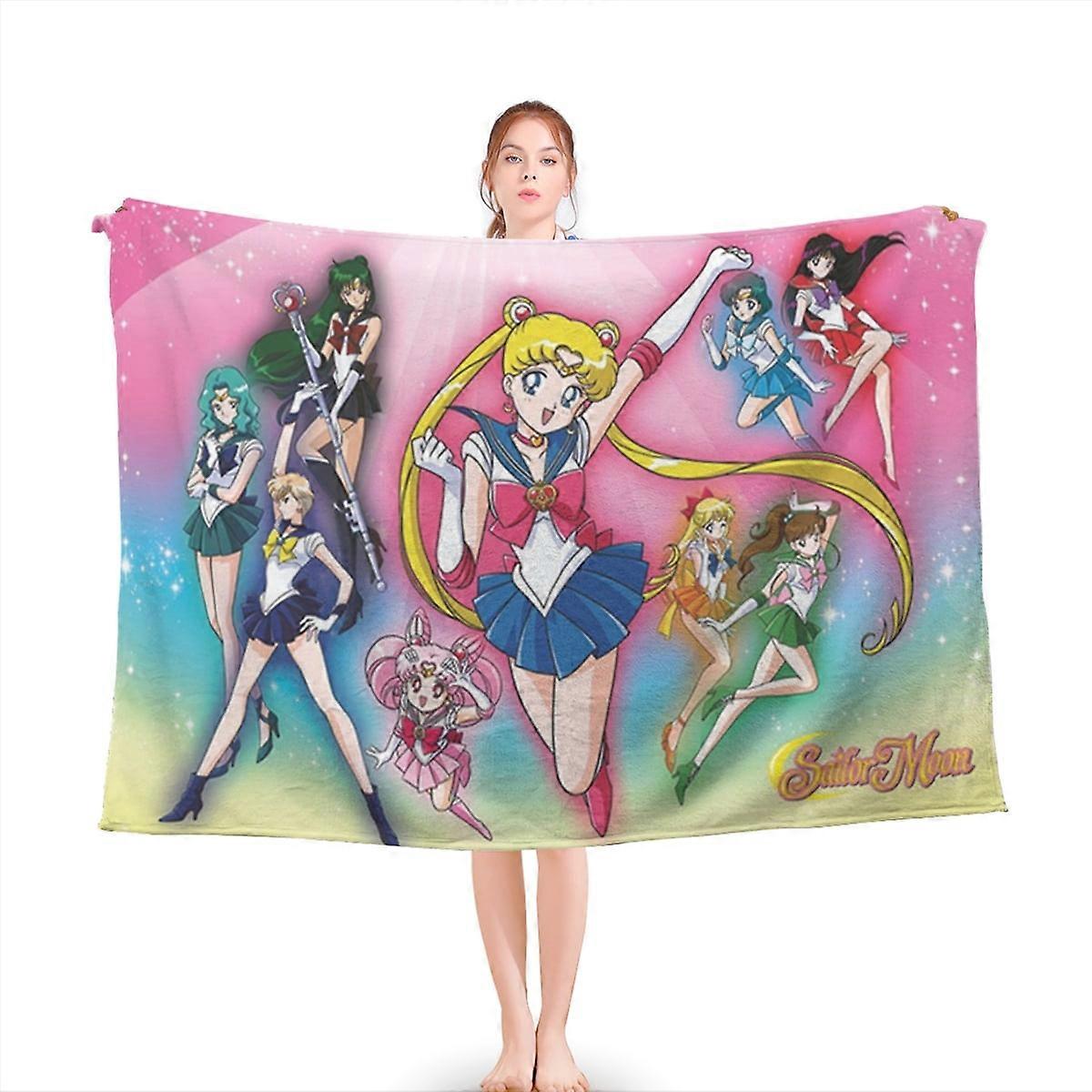 Super soft Sailor Moon blanket Comfortable blanket suit for sofa office bed car comfortable plush blanket Camping beach blanket-50*60