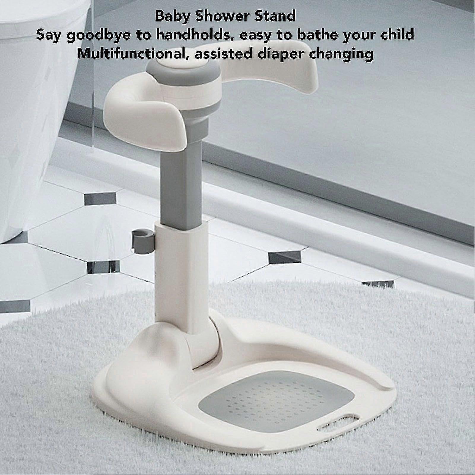 Baby Hug Bath Tower for Standing Up Themselves Easy Setup Adjustable Non Slip Base Baby Shower Standing Support Regular Style