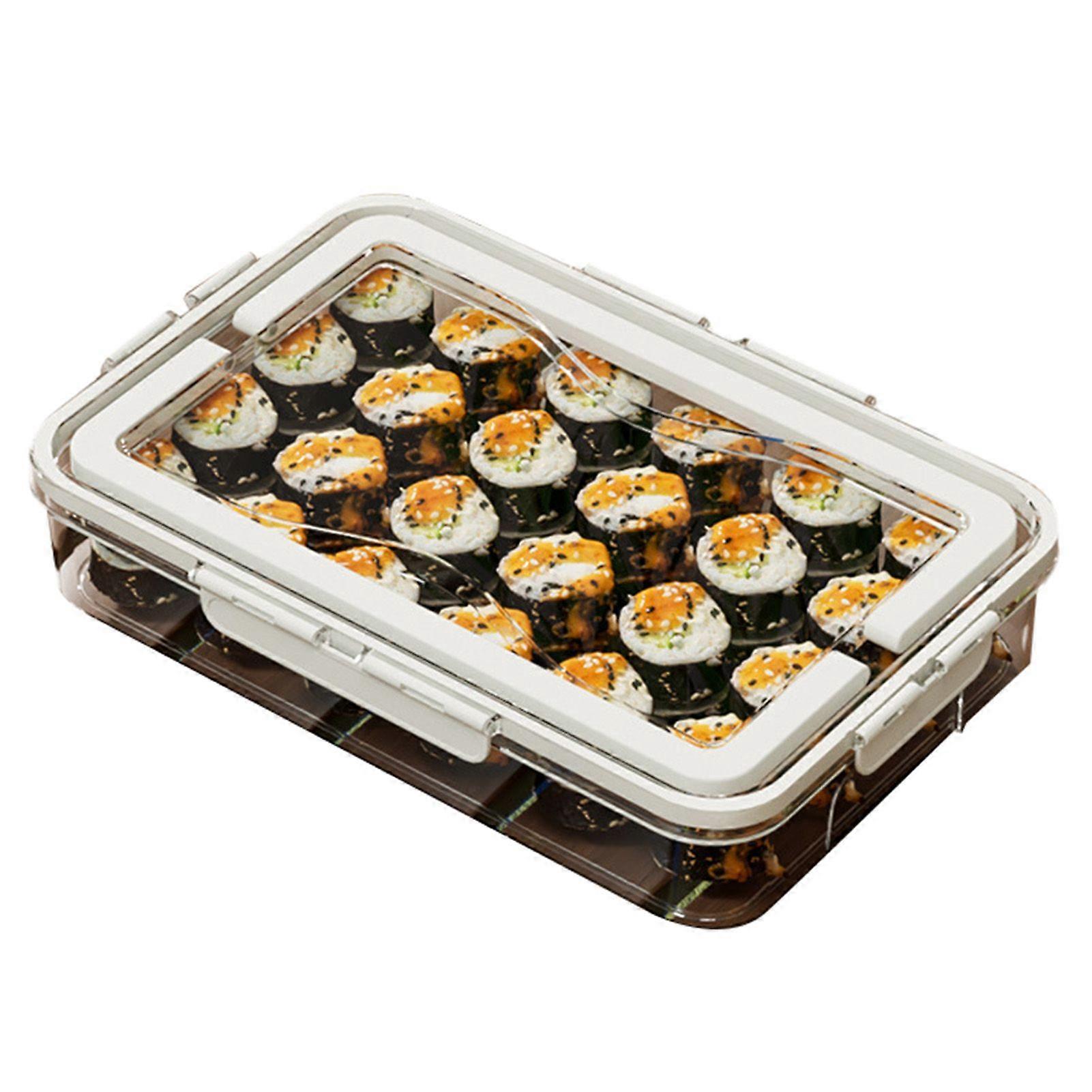 Food Storage Box Snack Box Container with Lid Large Capacity BPA Free Transparent Design Easy to Clean Divided Serving Tray