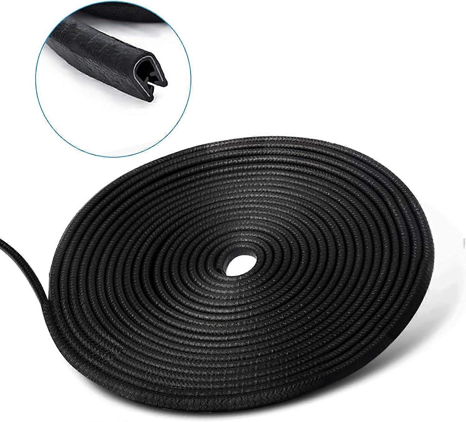 Προστασία άκρων πόρτας αυτοκινήτου Πόρτα αυτοκινήτου σχήματος U Προστασία άκρων από καουτσούκ Πόρτα από καουτσούκ Weatherstrip Προστασία άκρων πόρτας Μαύρο