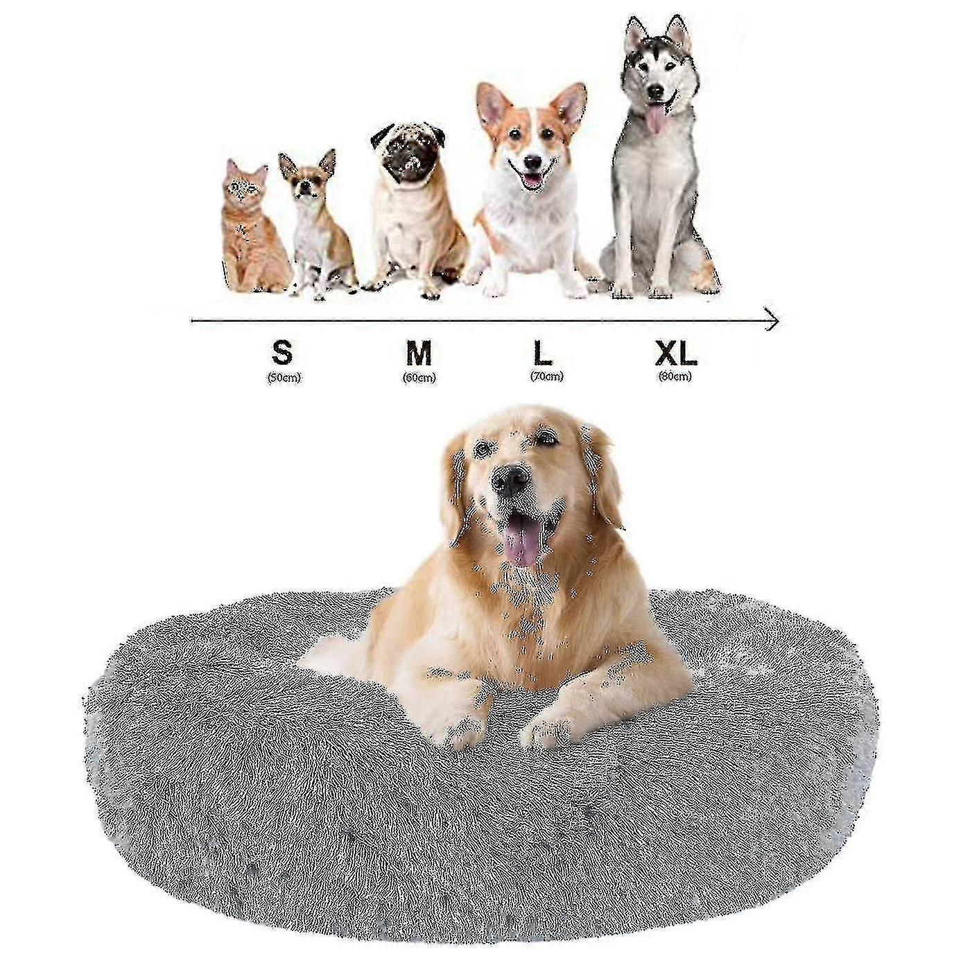 Washable Calming Comfy Donut Style Plush Pet Cat Or Dog Bed