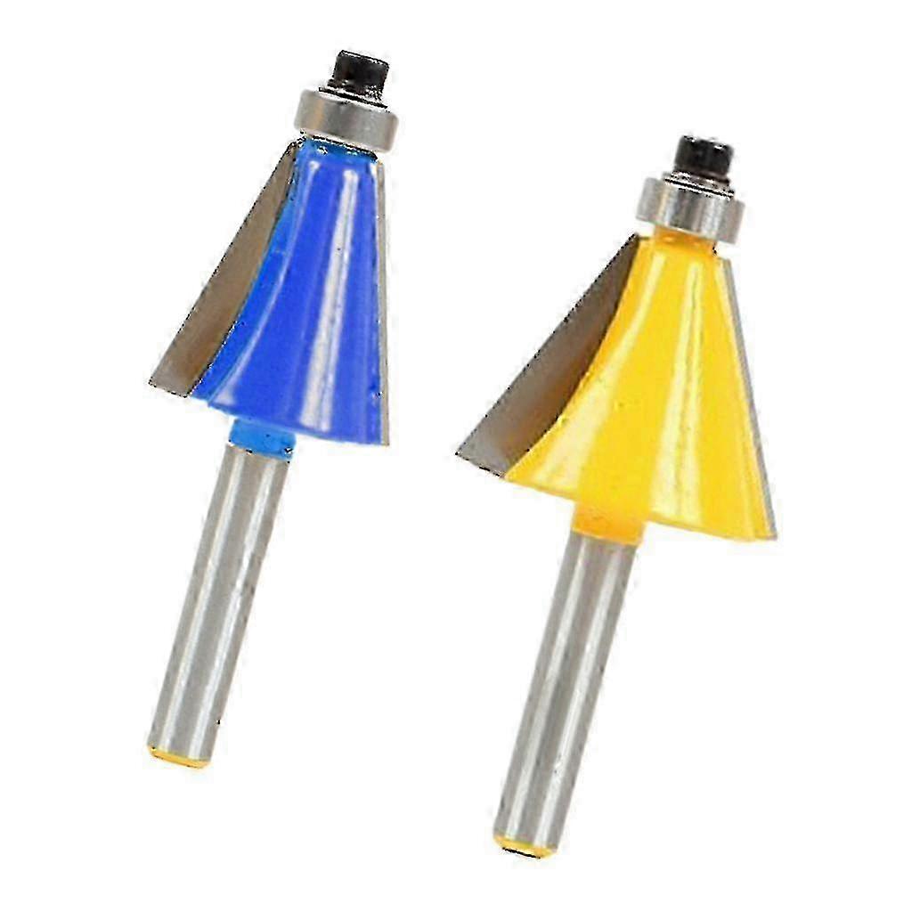 15 Degree 22.5 Degree Chamfer Edge Forming Router Bit - 1/4 Shank