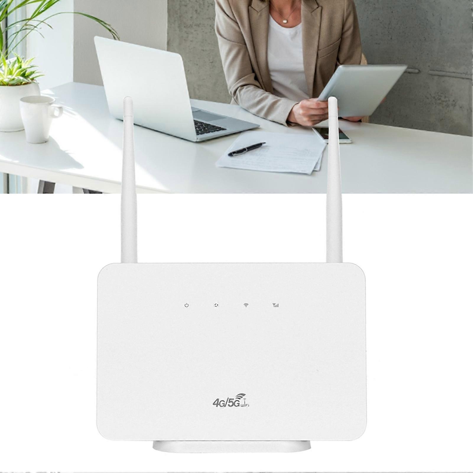 Wireless Router 4G CPE WiFi Mobile Network Hotspot with LAN/WAN Port Micro SIM Card Slot 100‑240VEU Plug 