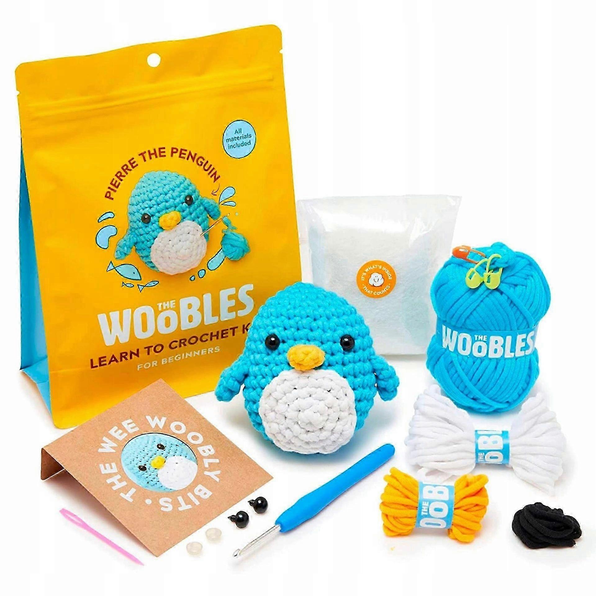 Crochet Kit With Penguin Woobles,szyde For Beginners