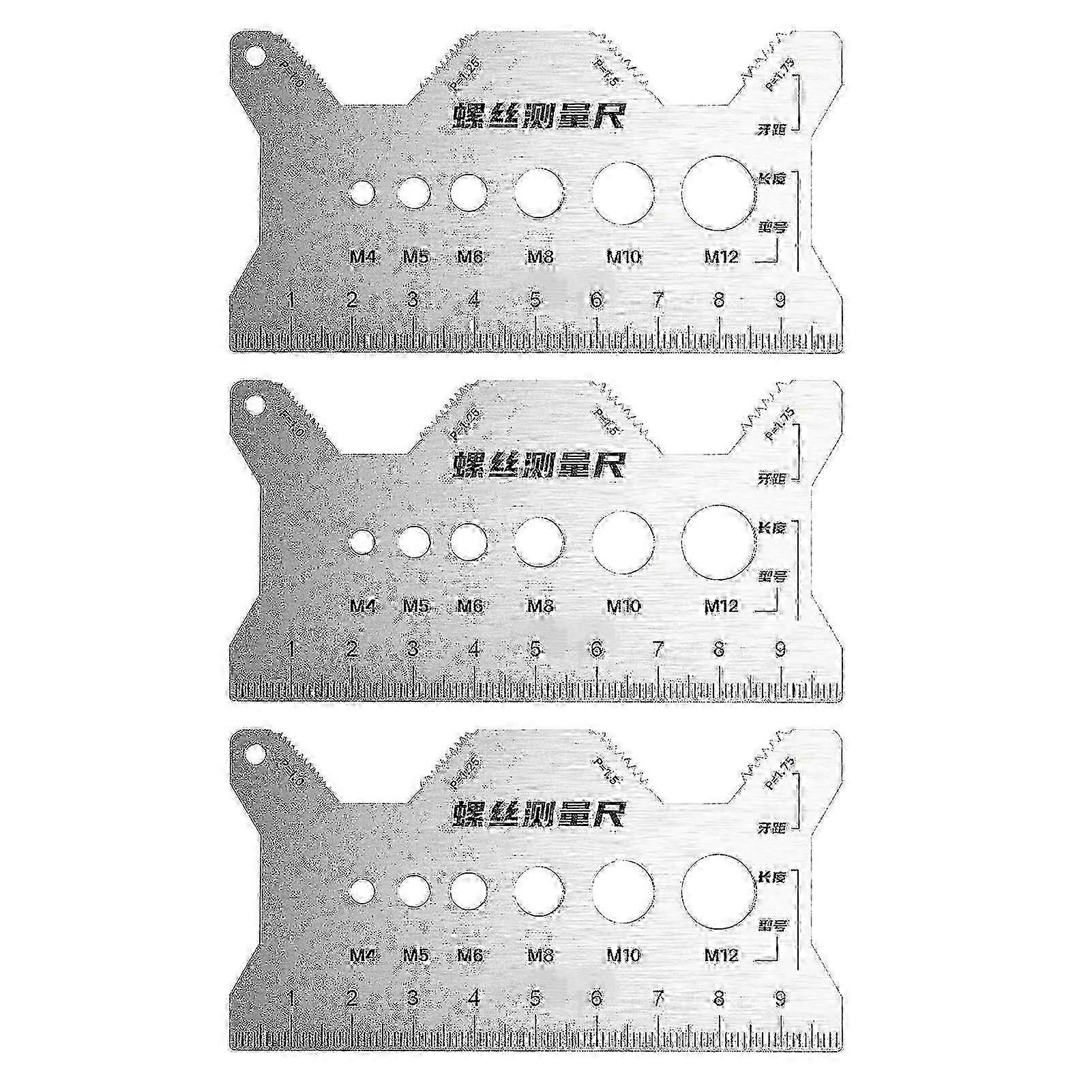 2025 Pocket-Sized Stainless Steel Bolt Gauge - Precision Thread & Size Checker
