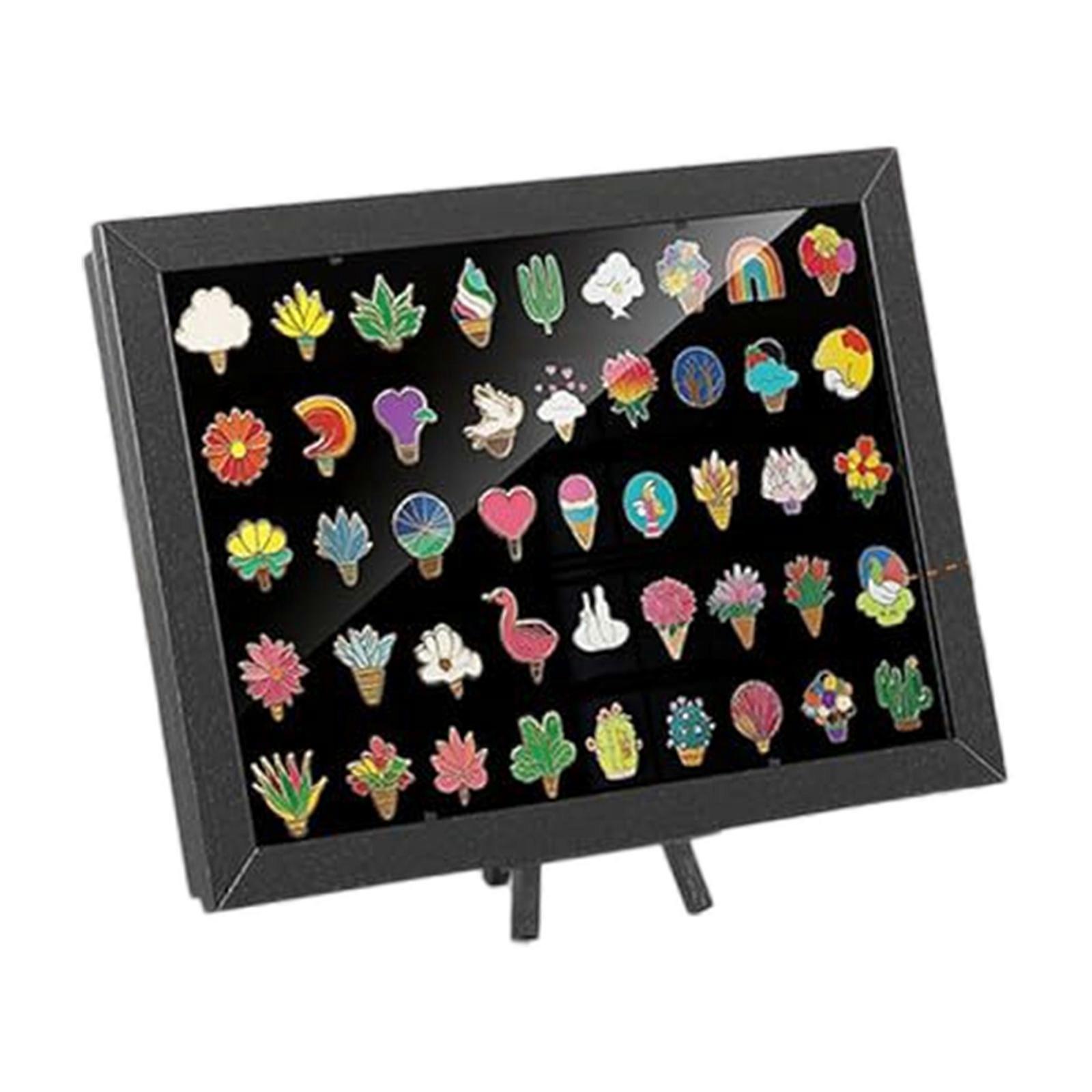 Sturdy Acrylic Enamel Pin Display Board With Felt Backing Convenient for Secure Wall Hanging Or Desktop Exhibition Multicolor