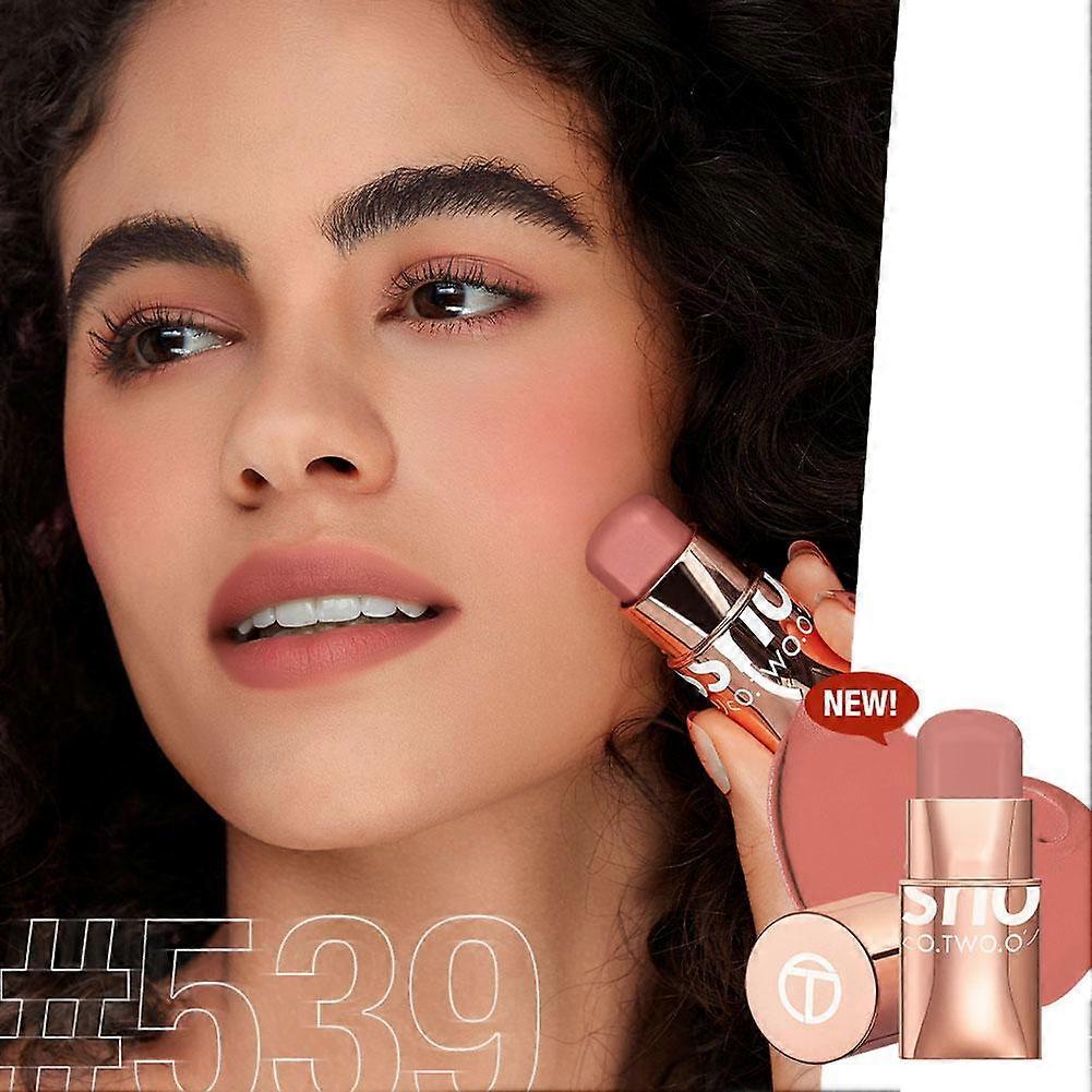 Natural Nude Blush Stick 3-in-1 Multifunctional Makeup Cream For Sensitive Skin Matte And Pearlescent Finish Long Lasting Non Smudge