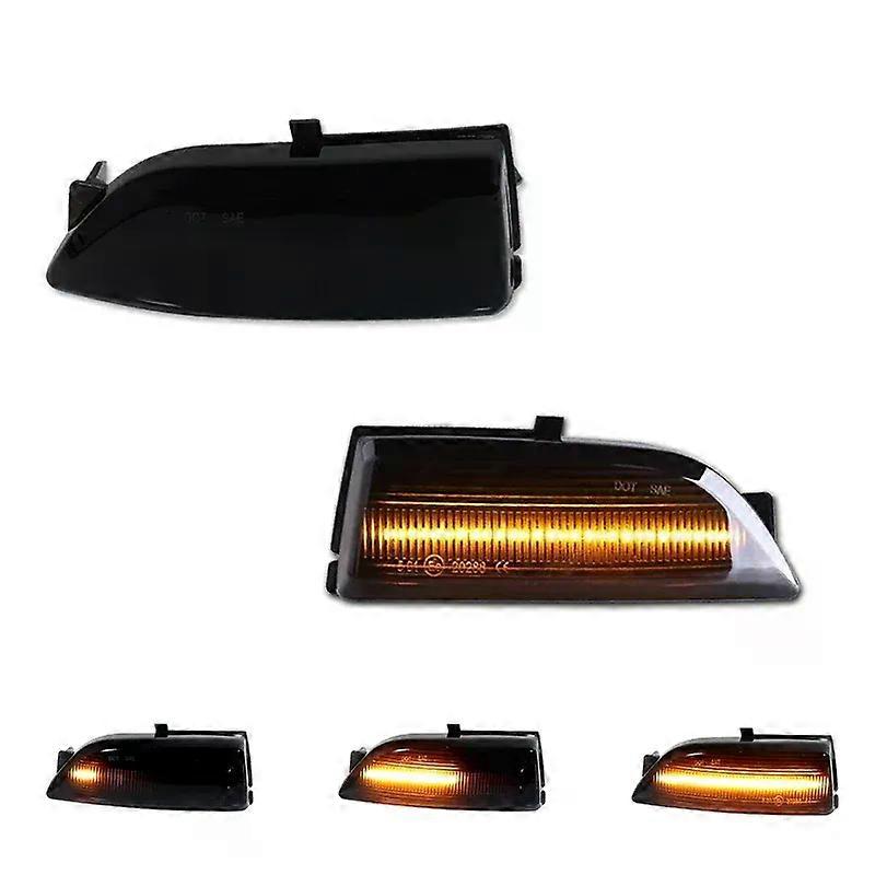 2pcs Dynamic Sequential Blink/Flow Amber LED Side Mirror Turn Signal Light Assembly For Ford Ranger Lariat T6 Raptor 2019-2023